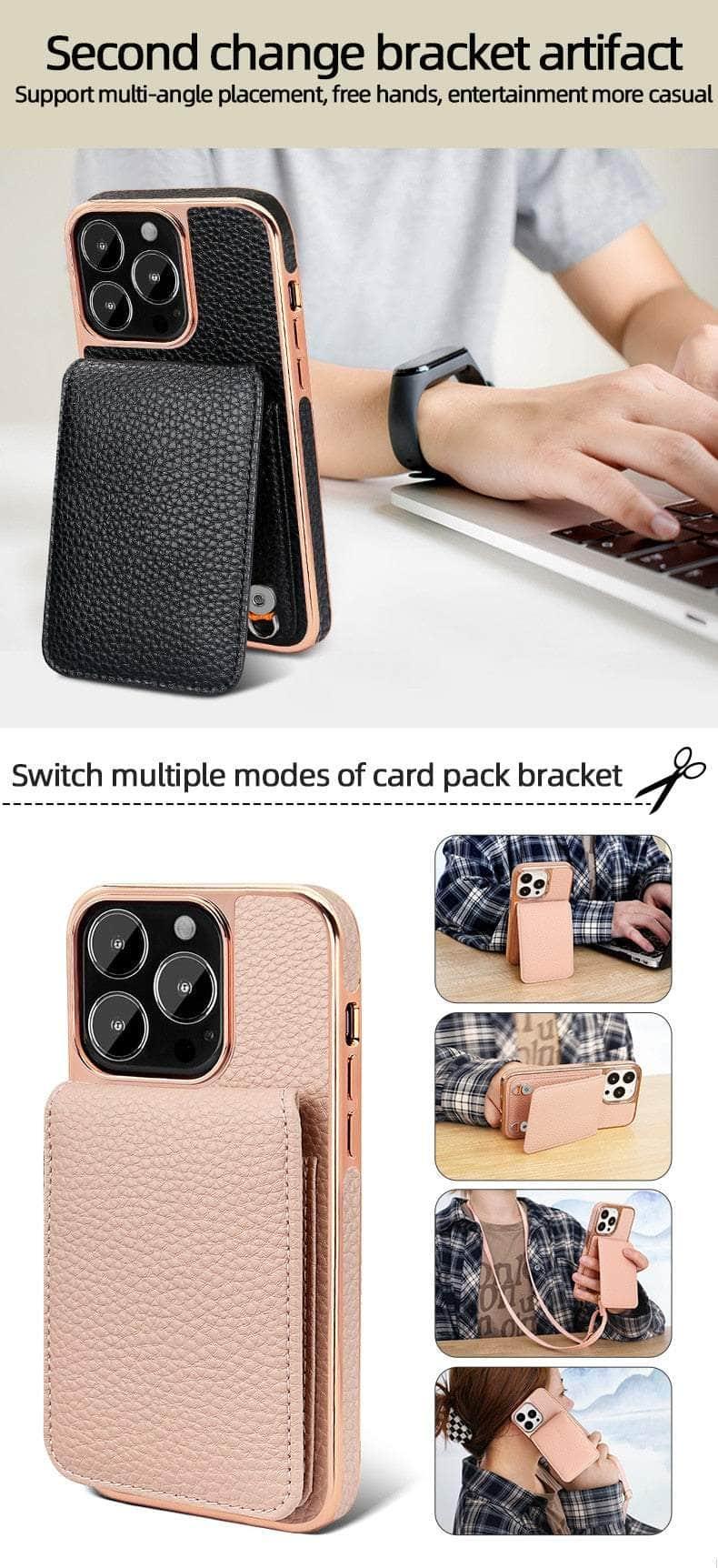 Casebuddy Vietao Luxury Leather Wallet iPhone 14 Pro Cover
