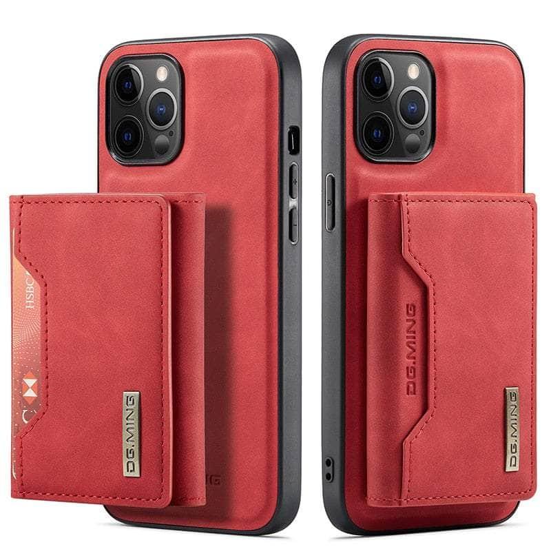 Casebuddy iPhone 14 / Red CaseMe iPhone 14 Detachable Magnetic Leather Case