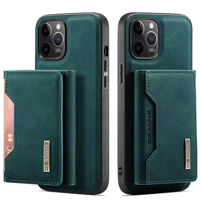 Casebuddy iPhone 14 / Green CaseMe iPhone 14 Detachable Magnetic Leather Case