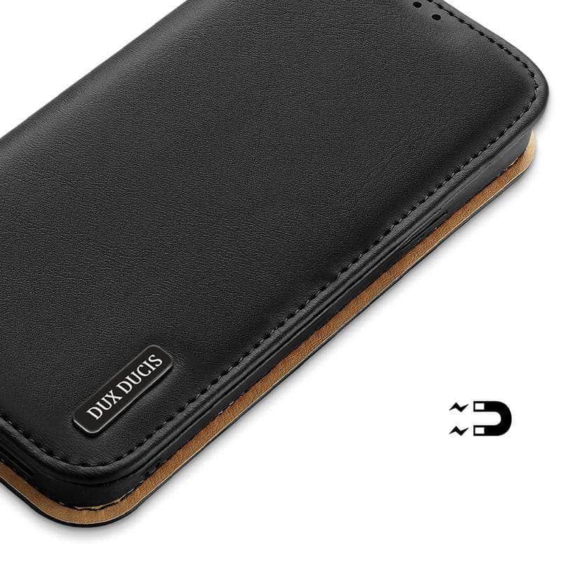 CaseBuddy Australia Casebuddy Dux Ducis Genuine Leather iPhone 13 Mini Wallet Case