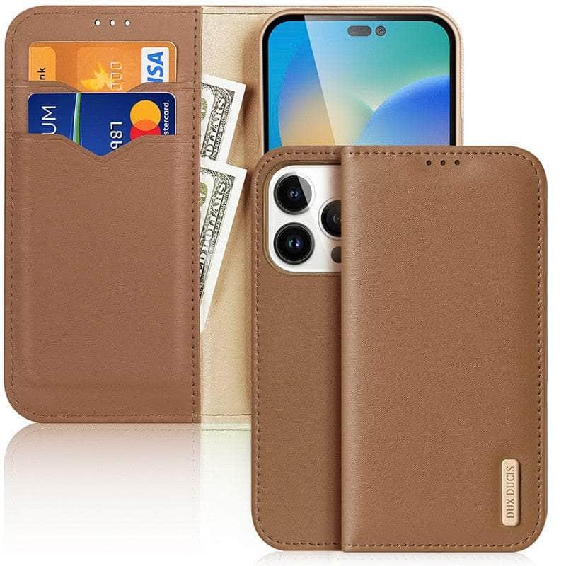 Casebuddy Dux Ducis Genuine Leather iPhone 14 Wallet