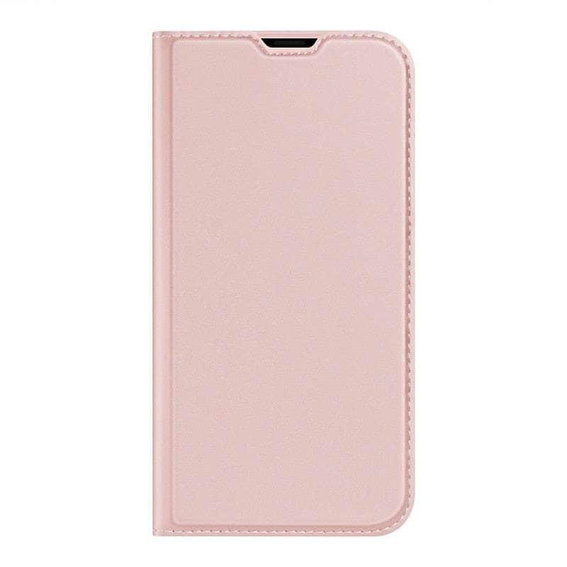 Casebuddy Pink / For iPhone 14 DUX DUCIS iPhone 14 Magnetic Leather Flip Wallet Stand Cover
