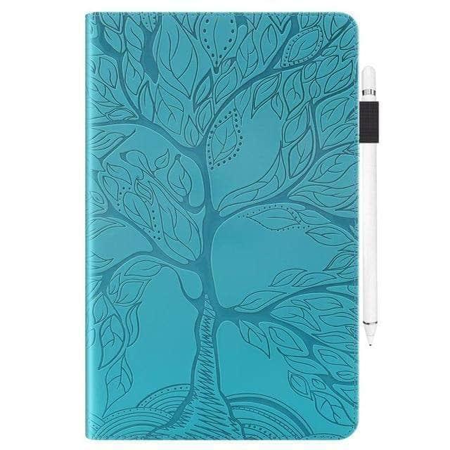 CaseBuddy Australia Casebuddy Blue Embossed Life Tree Galaxy Tab S6 Lite 10.4 P610 P615 Case