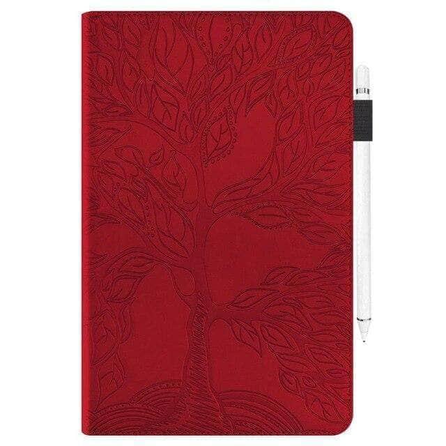 CaseBuddy Australia Casebuddy Red Embossed Life Tree Galaxy Tab S6 Lite 10.4 P610 P615 Case