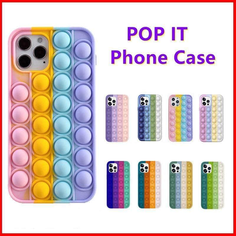 CaseBuddy Australia Casebuddy Fidget Toys Pop It IPhone Stress Relief Anxiety Silicone Case