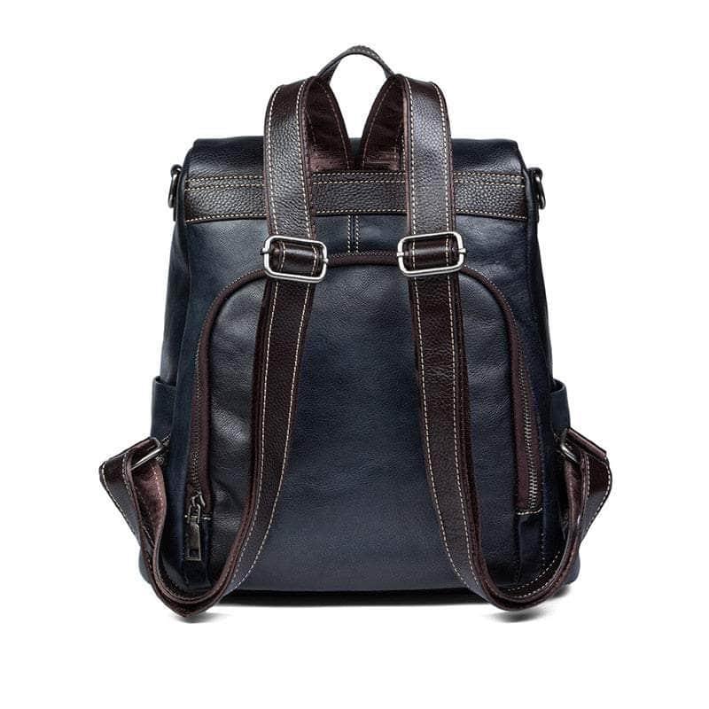 Casebuddy Flower Pattern Vintage Genuine Leather Backpack