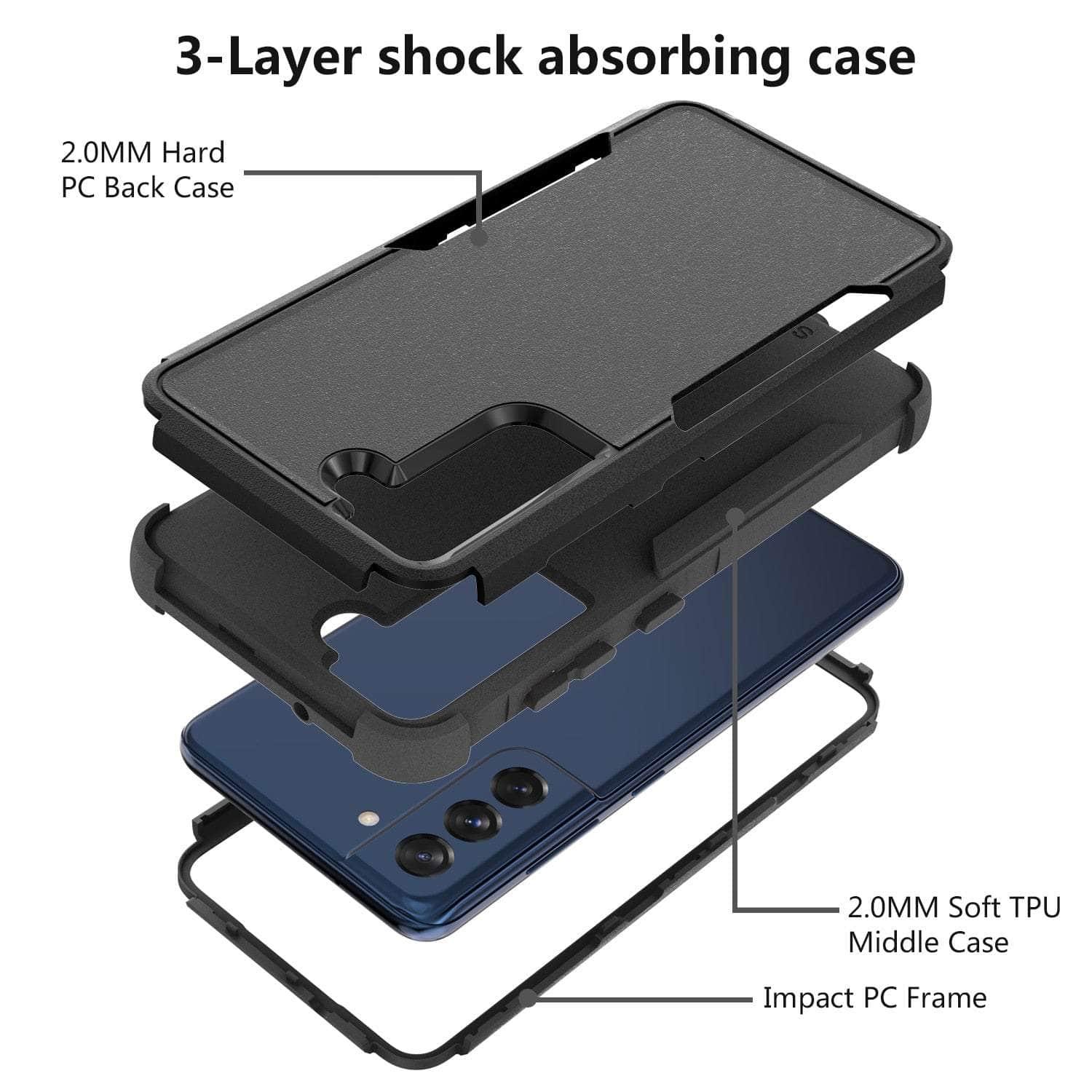 Casebuddy Galaxy S23 Anti-Shock Protection Back Cover