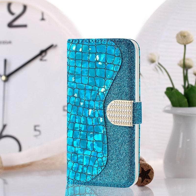 Casebuddy Blue / Galaxy S23 Galaxy S23 Laser Flash Powder Leather Case