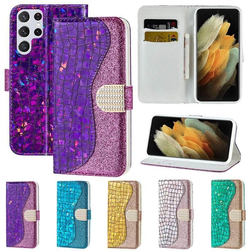 Casebuddy Galaxy S23 Plus Laser Flash Powder Leather Case