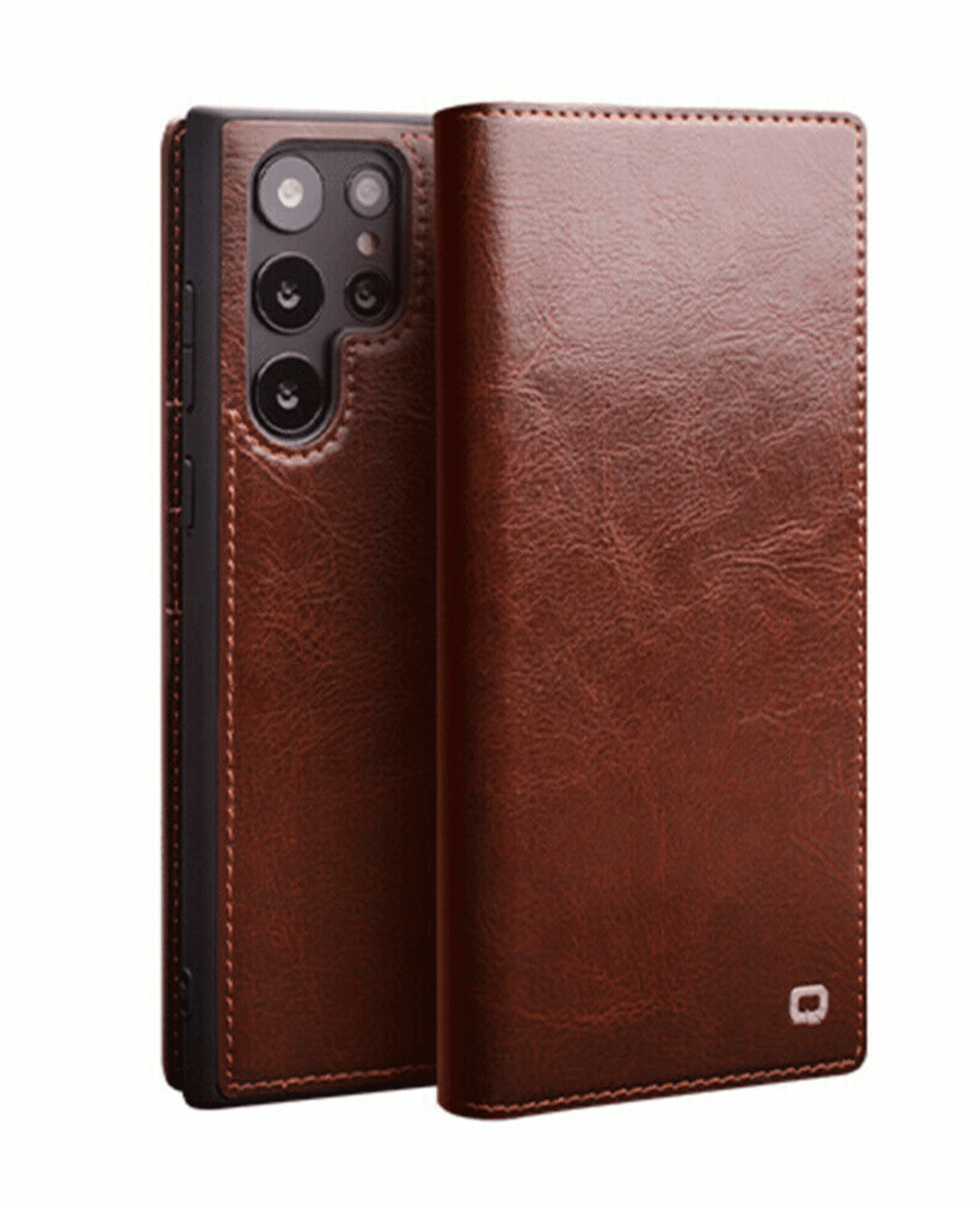 Casebuddy Galaxy S23 Plus Real Genuine Leather Flip Cover