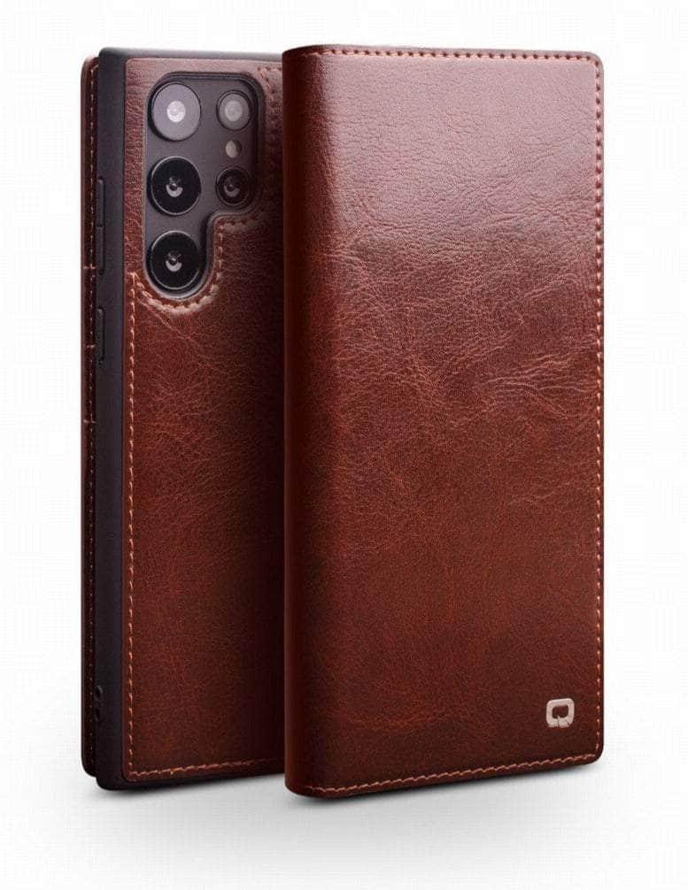 Casebuddy Galaxy S23 Real Genuine Leather Flip Cover