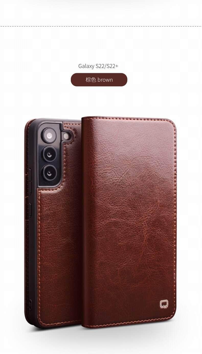 Casebuddy Galaxy S23 Real Genuine Leather Flip Cover