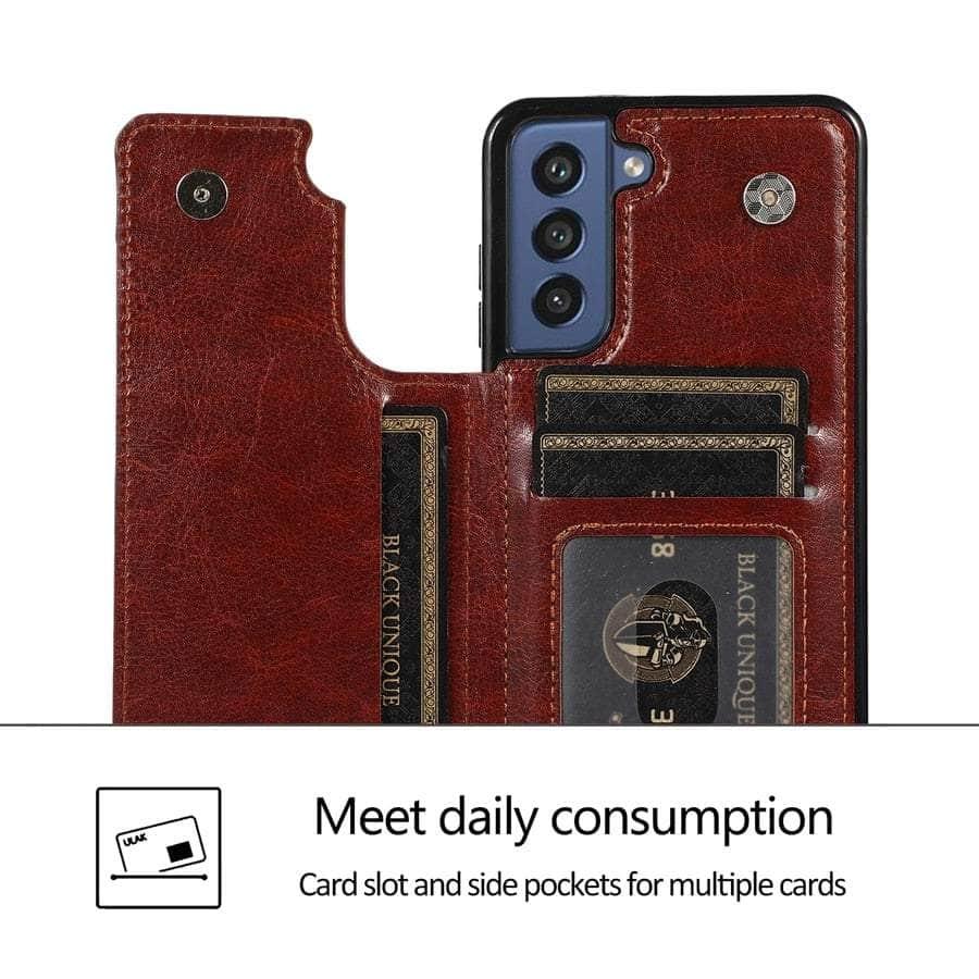 Casebuddy Galaxy S23 Ultra Luxury Slim Fit Wallet Leather Case