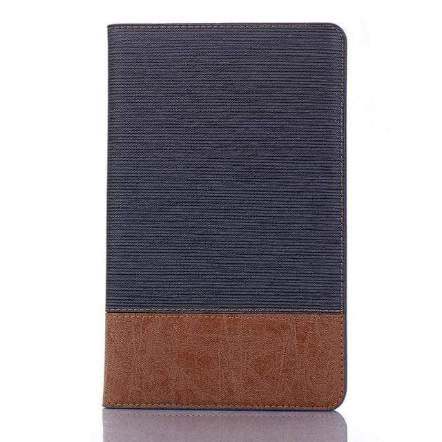 Galaxy Tab A 8.0 2019 Patchwork Business PU Leather Cover Flip Wallet Card Slot SM-T290 T295 - CaseBuddy