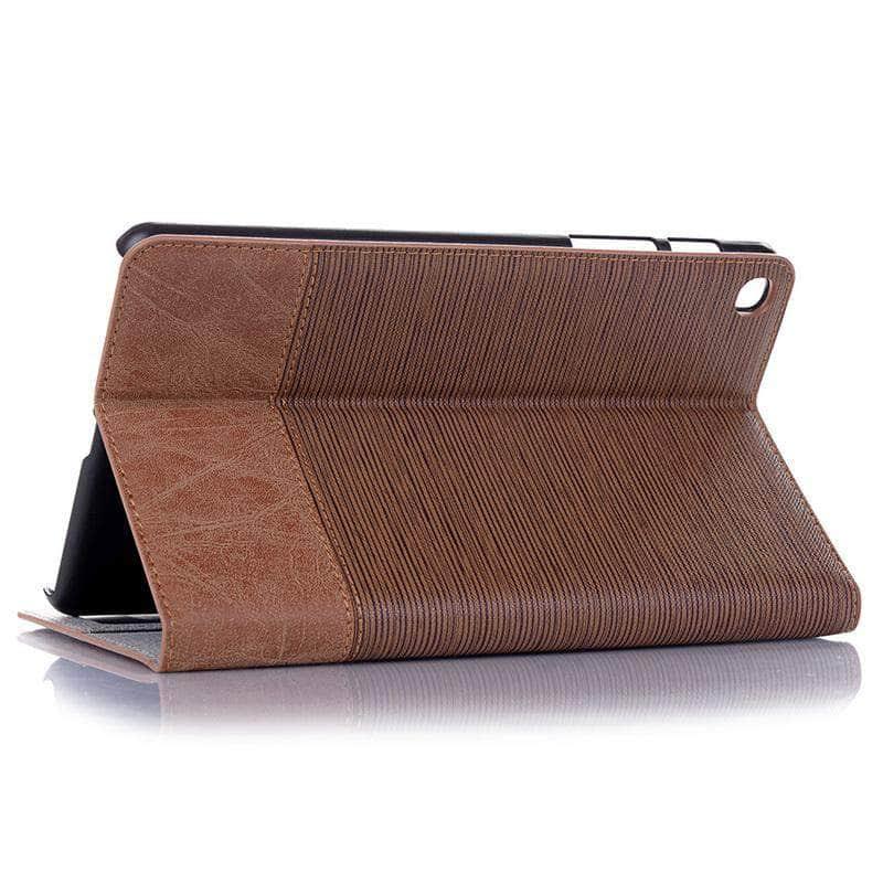 Galaxy Tab A 8.0 2019 Patchwork Business PU Leather Cover Flip Wallet Card Slot SM-T290 T295 - CaseBuddy