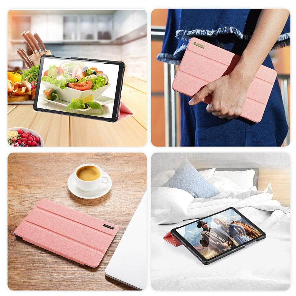 Galaxy Tab A 8.4 T307 2020 Anti-Fall PU Leather Trifold Stand Cover - CaseBuddy