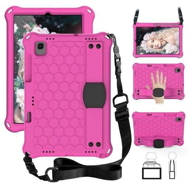 CaseBuddy Australia Casebuddy Rose Red - Black Galaxy Tab A7 10.4 2020 T500 T505 EVA Kids Safe Foam Shockproof Case