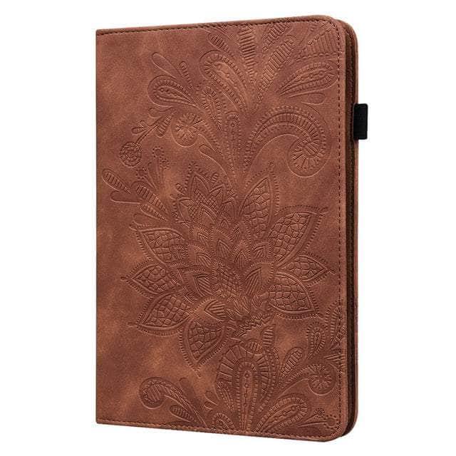 CaseBuddy Australia Casebuddy brown / A8 2021 (10.5 inch) Galaxy Tab A8 10.5 (2022) Embossed Classic Flower Case