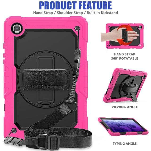 CaseBuddy Australia Casebuddy 02 Rose / Tab A8 10.5 X200 Galaxy Tab A8 10.5 (2022) Kids Shock Proof Stand Cover