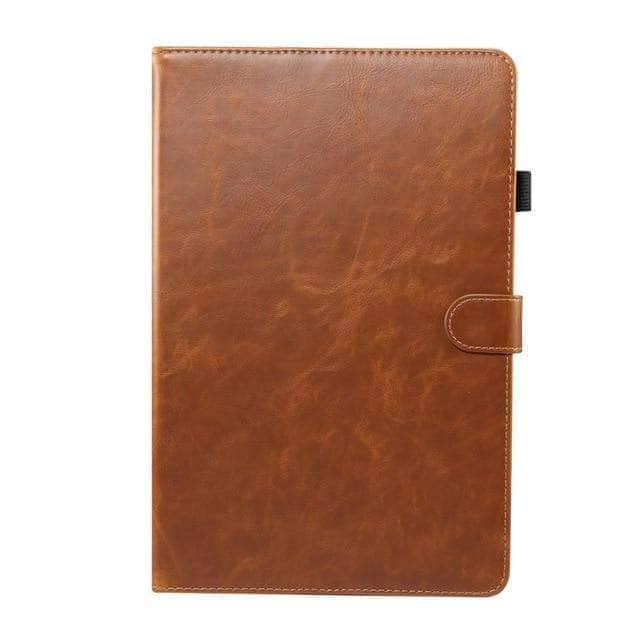 CaseBuddy Australia Casebuddy Light Brown Galaxy Tab S6 Lite 10.4 P610 P615  Premium PU Leather Stand with Pencil Holder