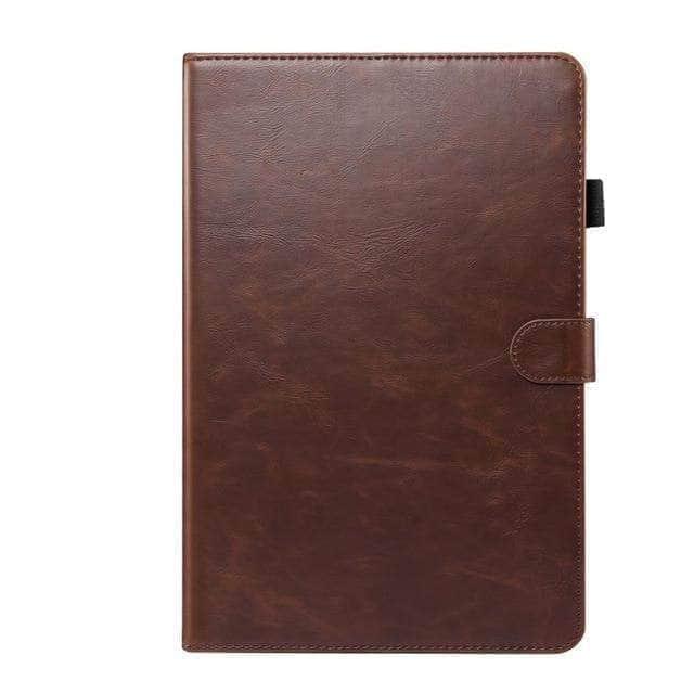 CaseBuddy Australia Casebuddy Dark Brown Galaxy Tab S6 Lite 10.4 P610 P615  Premium PU Leather Stand with Pencil Holder