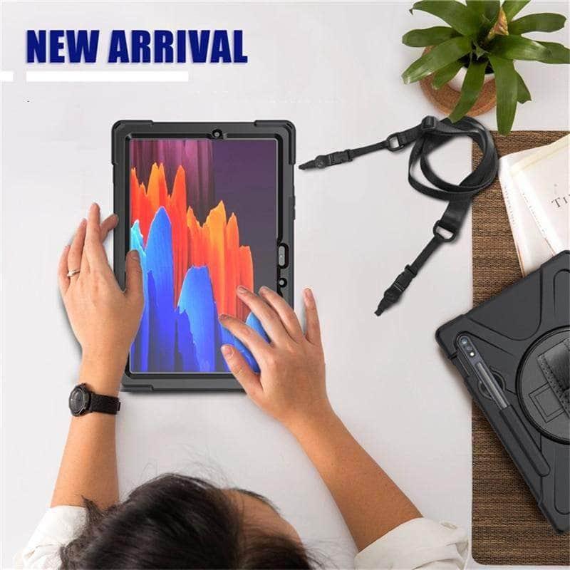 Galaxy Tab S7 11 T870 T875 Rugged Hybrid Stand Rotate Case - CaseBuddy