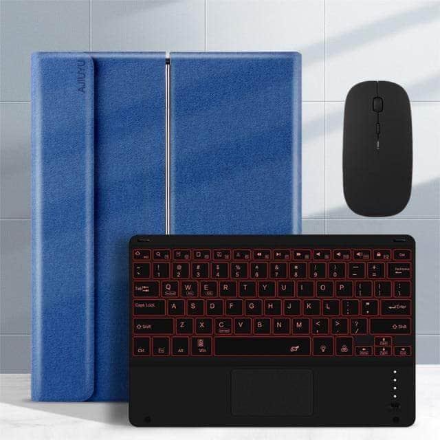 CaseBuddy Australia Casebuddy blue add mouse / Tab S7 Plus 12.4 Galaxy Tab S7 Lite 12.4 T730 T735 Bluetooth Keyboard Smart Case