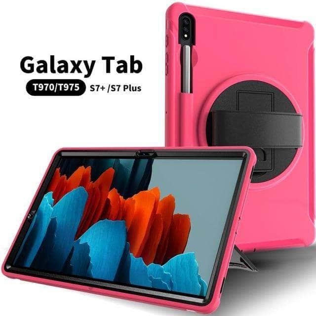 CaseBuddy Australia Casebuddy Rose Galaxy Tab S7 Plus T970 2020 12.4 Shockproof Rugged Heavy Duty Case
