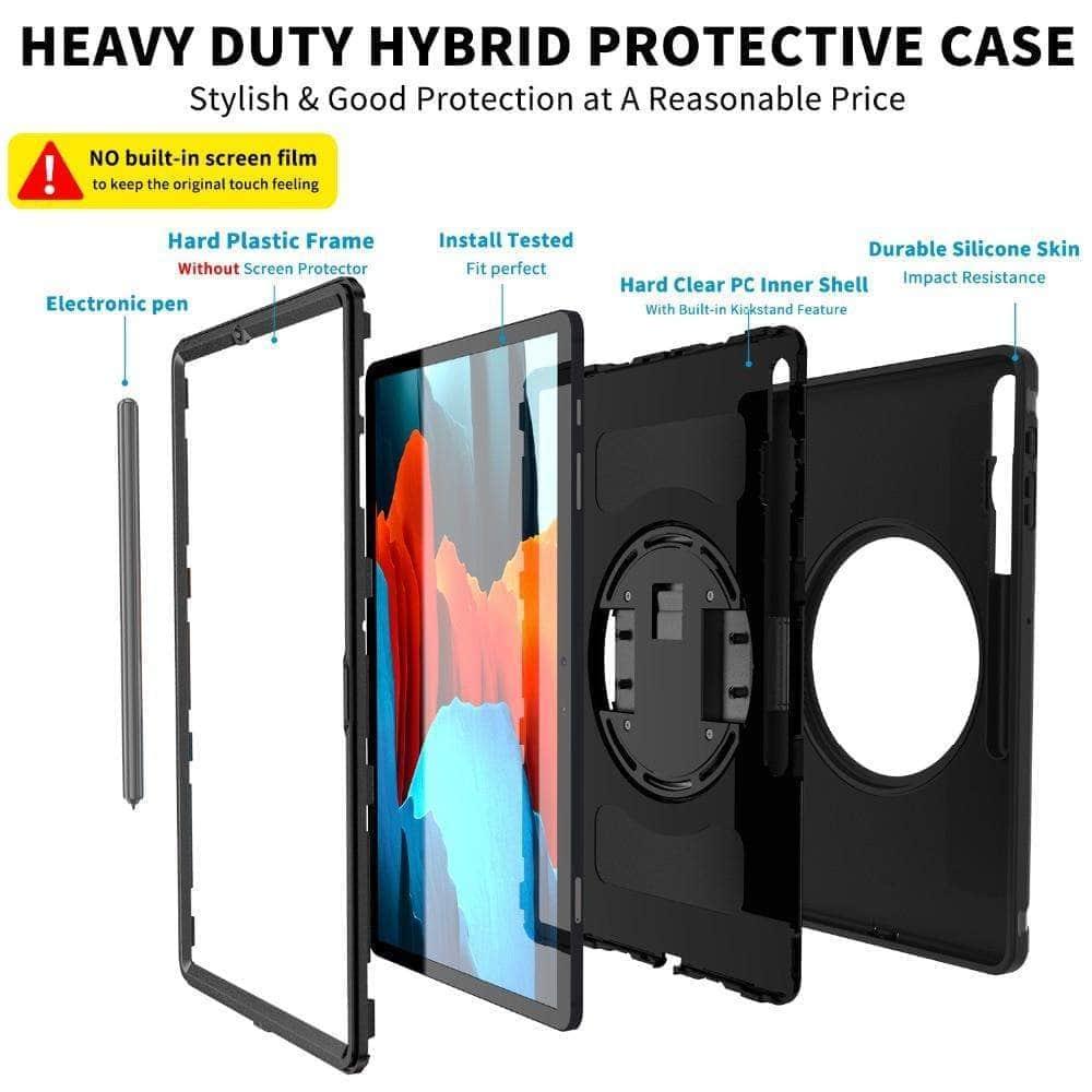 CaseBuddy Australia Casebuddy Galaxy Tab S7 Plus T970 2020 12.4 Shockproof Rugged Heavy Duty Case