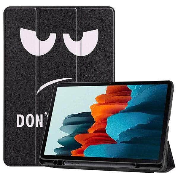 Galaxy Tab S7 T870 T875 Pencil Holder Soft TPU Back Shell Magnetic Smart Case - CaseBuddy