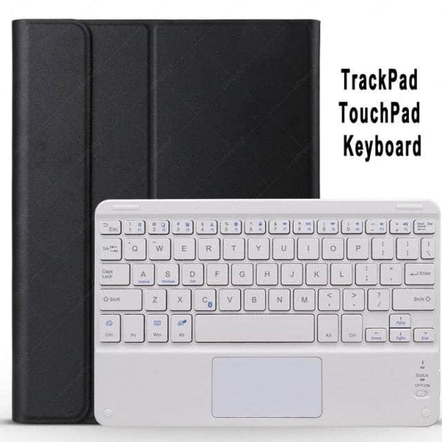 CaseBuddy Australia Casebuddy Black with White / S8 11 X700 X706 Galaxy Tab S8 11 X700 Wireless Leather Keyboard Trackpad Case