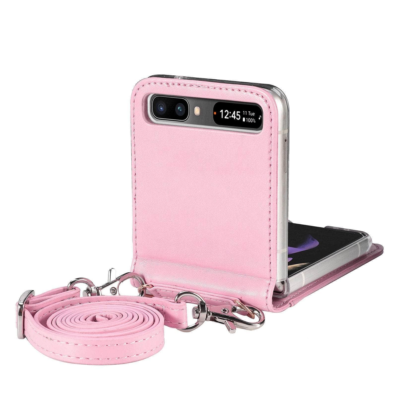 Casebuddy Pink / for Galaxy Z Flip3 Galaxy Z Flip 3 Fashion Card Holder Wallet