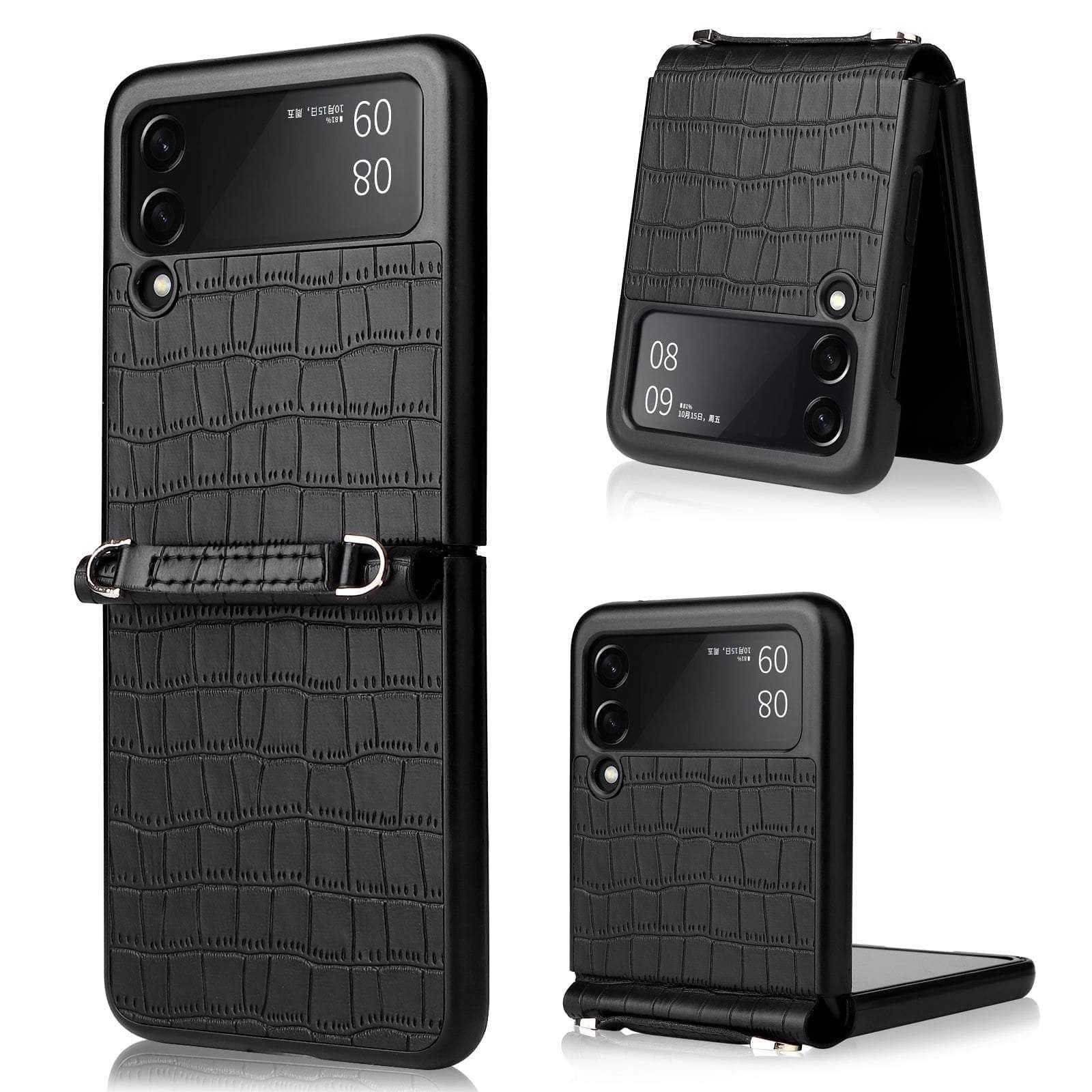 Casebuddy Galaxy Z Flip 3 Leather Hand Strap Case