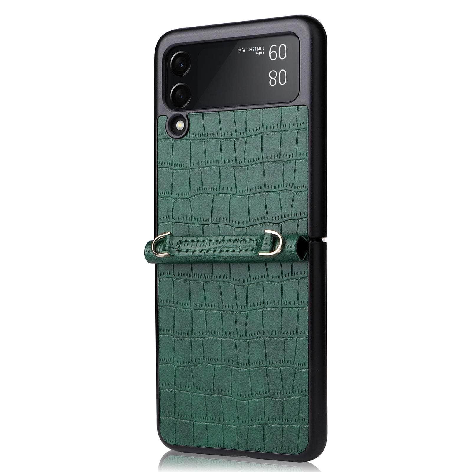 Casebuddy Galaxy Z Flip 3 Leather Hand Strap Case