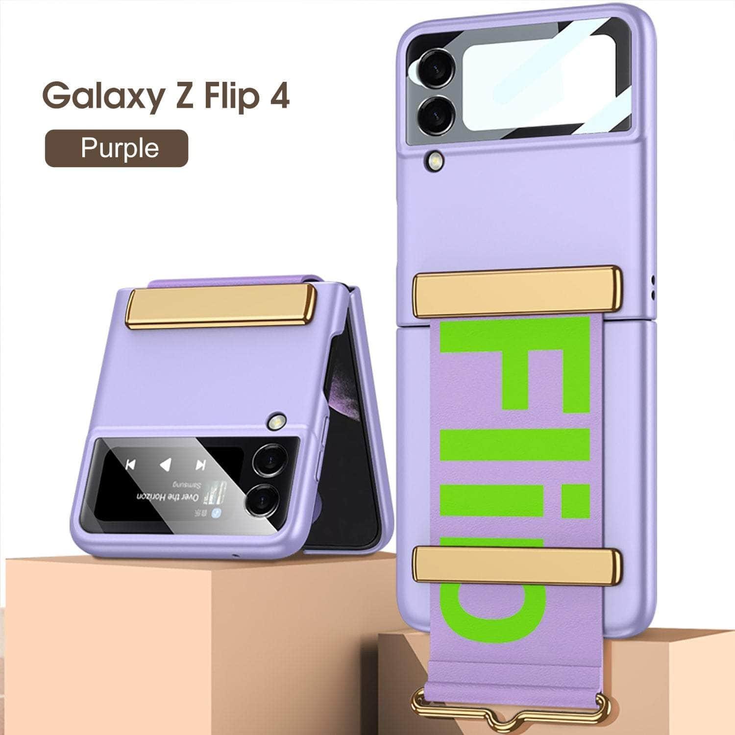 Casebuddy Purple / For Galaxy Z Flip 3 Galaxy Z Flip 3 Ultra-Thin Wristband Bracket