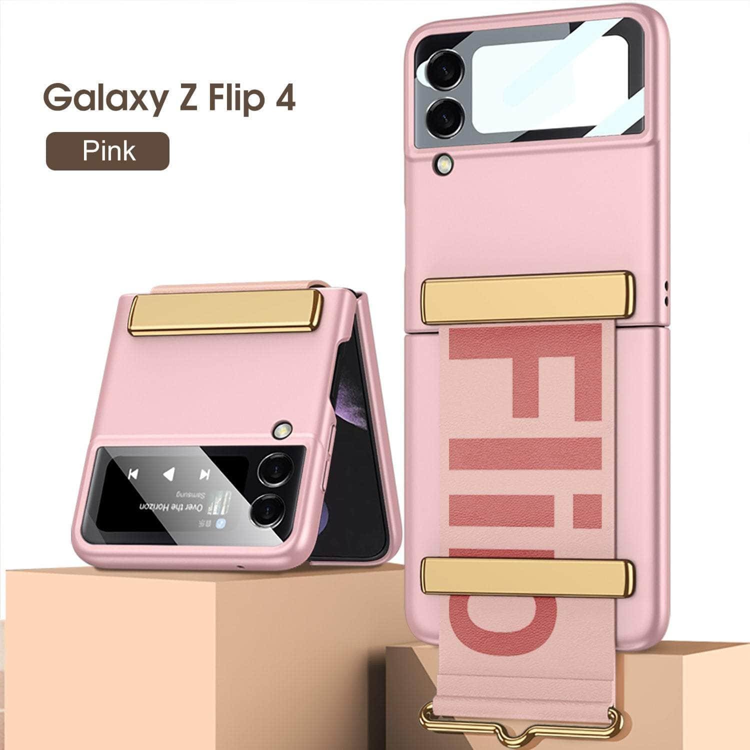 Casebuddy Pink / For Galaxy Z Flip 3 Galaxy Z Flip 3 Ultra-Thin Wristband Bracket