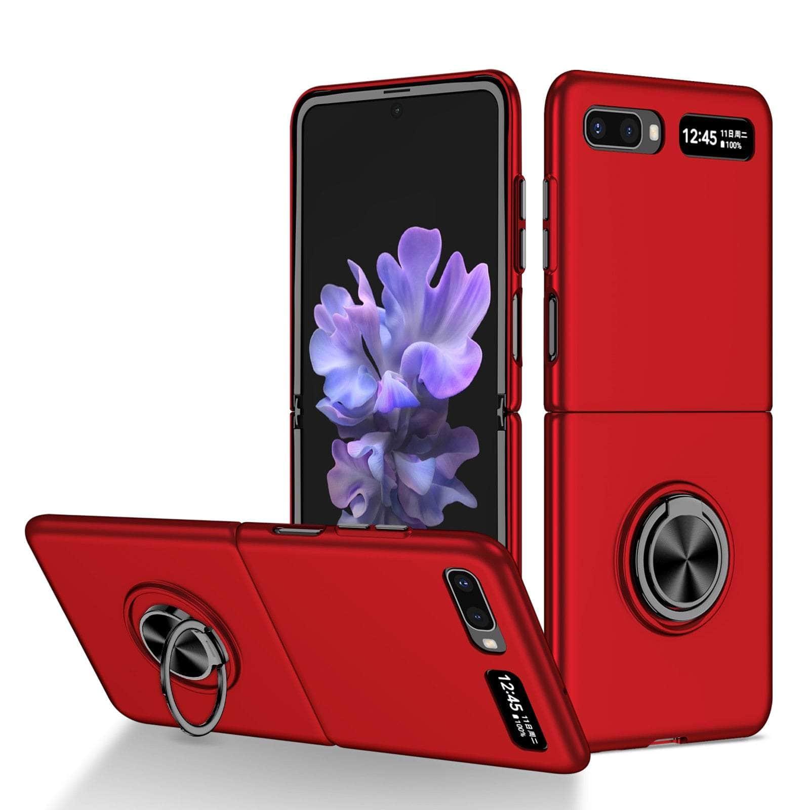 Casebuddy Red / for Samsung Z Flip 4 Galaxy Z Flip 4 Anti-Falling Kickstand Ring Case