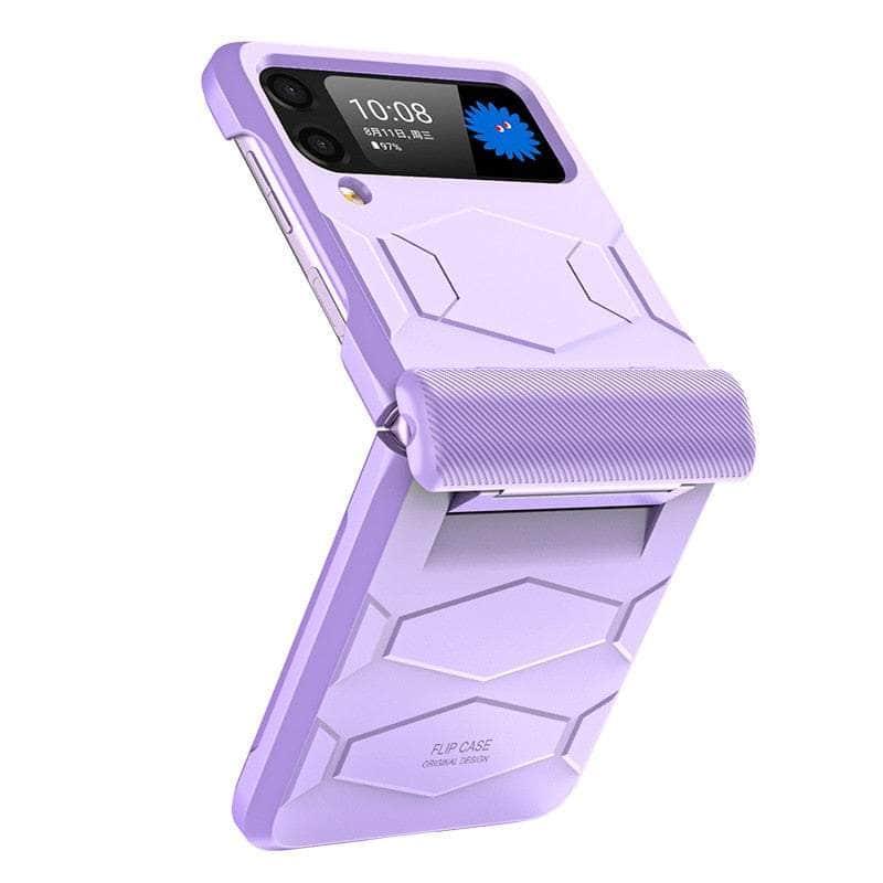Casebuddy Purple / For Galaxy Z Flip 4 Galaxy Z Flip 4 Hinge Armor Case