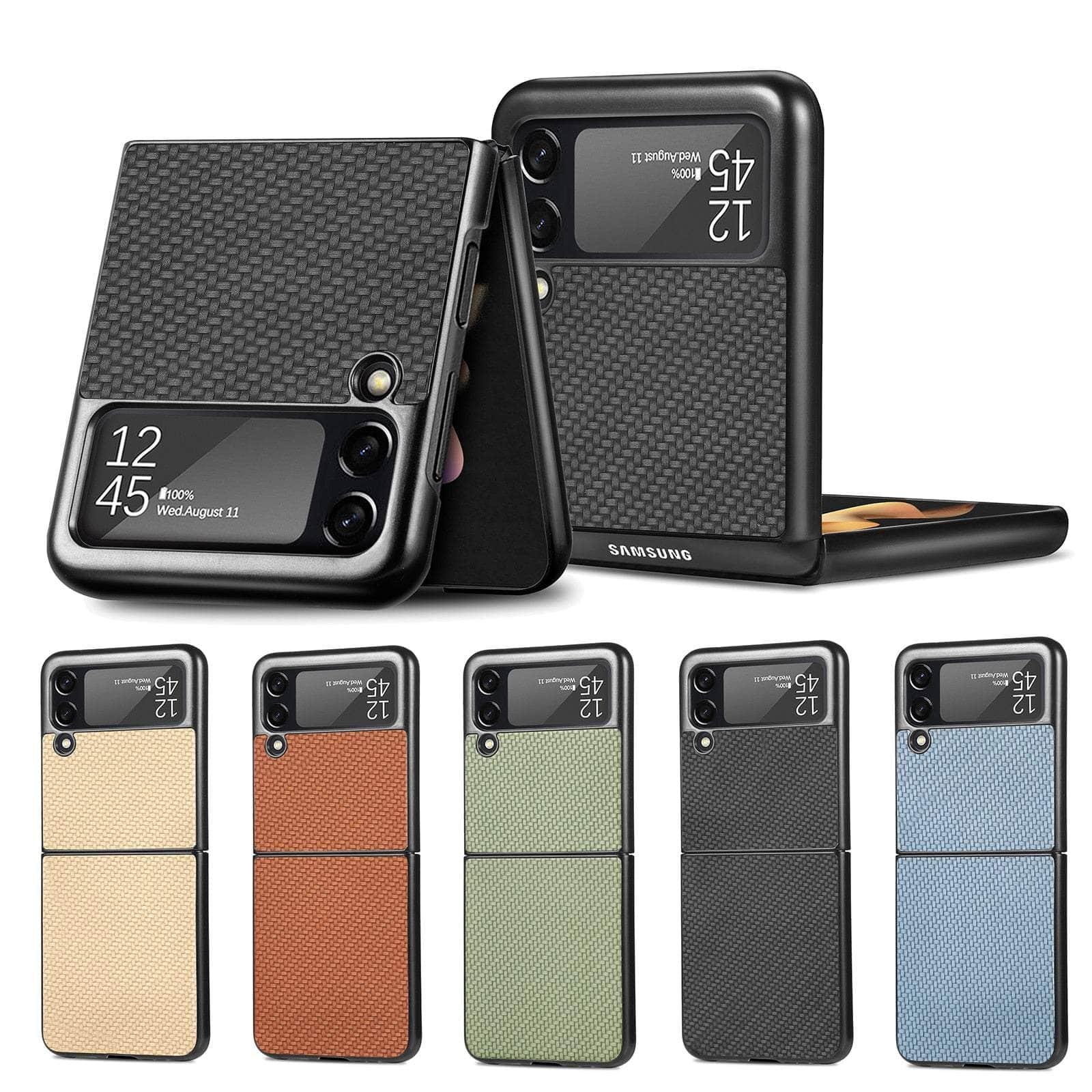 Casebuddy Galaxy Z Flip 4 Luxury Carbon Fiber Slim Case