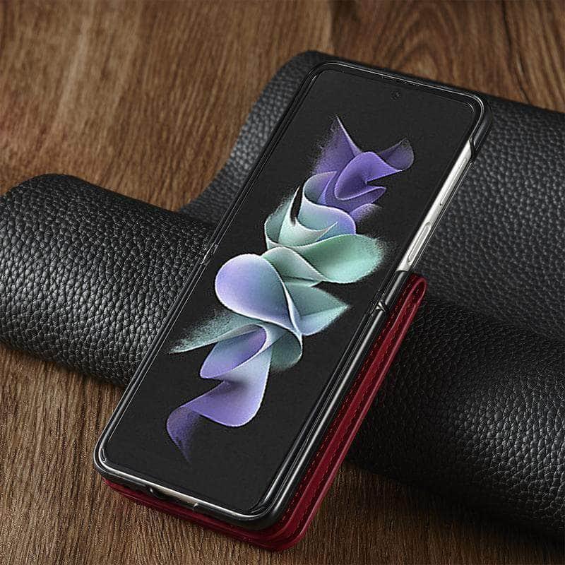 Casebuddy Galaxy Z Flip 4 Luxury Leather Wallet