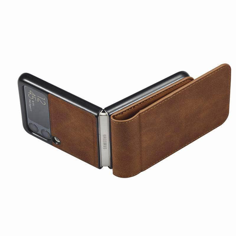 Casebuddy Galaxy Z Flip 4 Luxury Leather Wallet