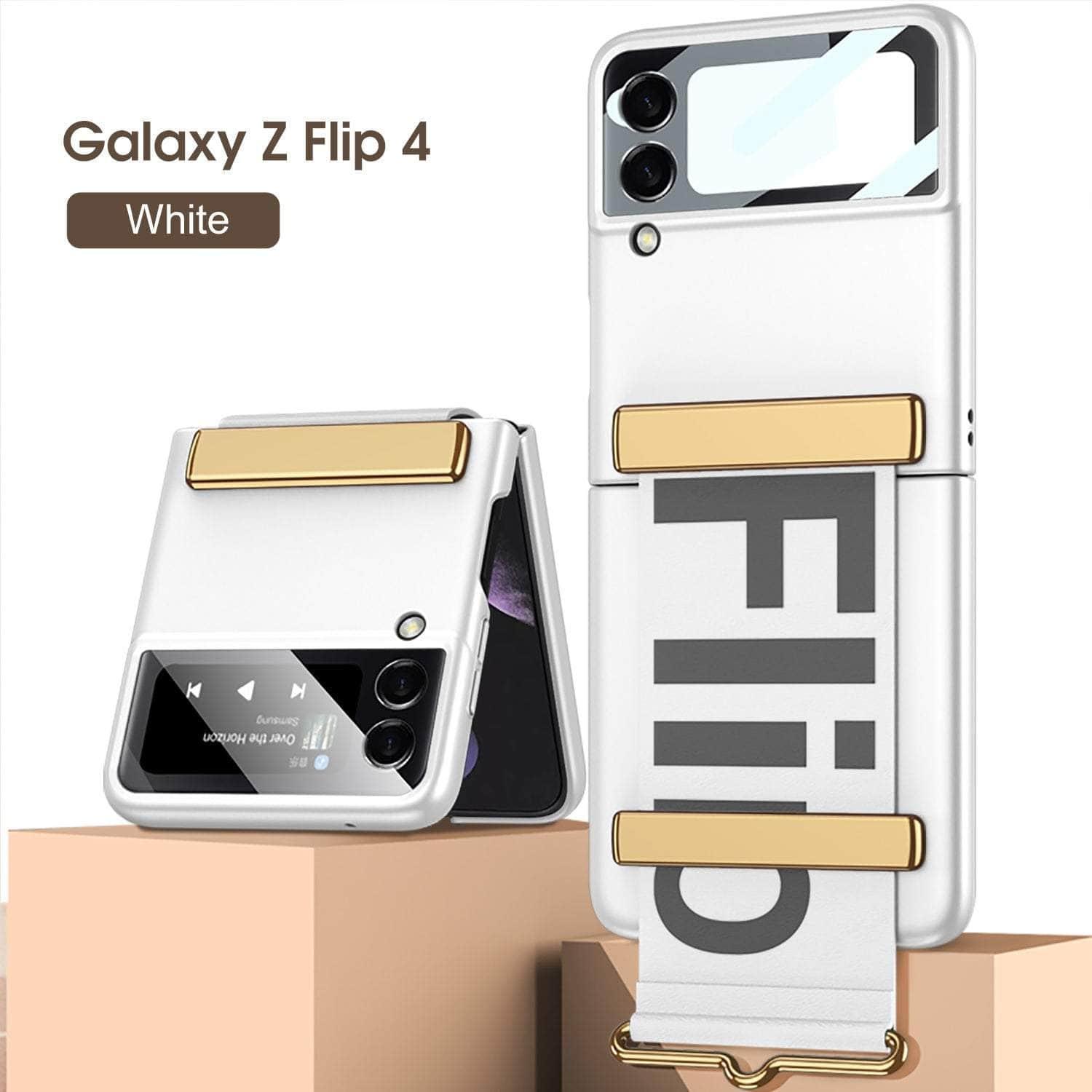 Casebuddy White / For Galaxy Z Flip 4 Galaxy Z Flip 4 Ultra-Thin Wristband Bracket