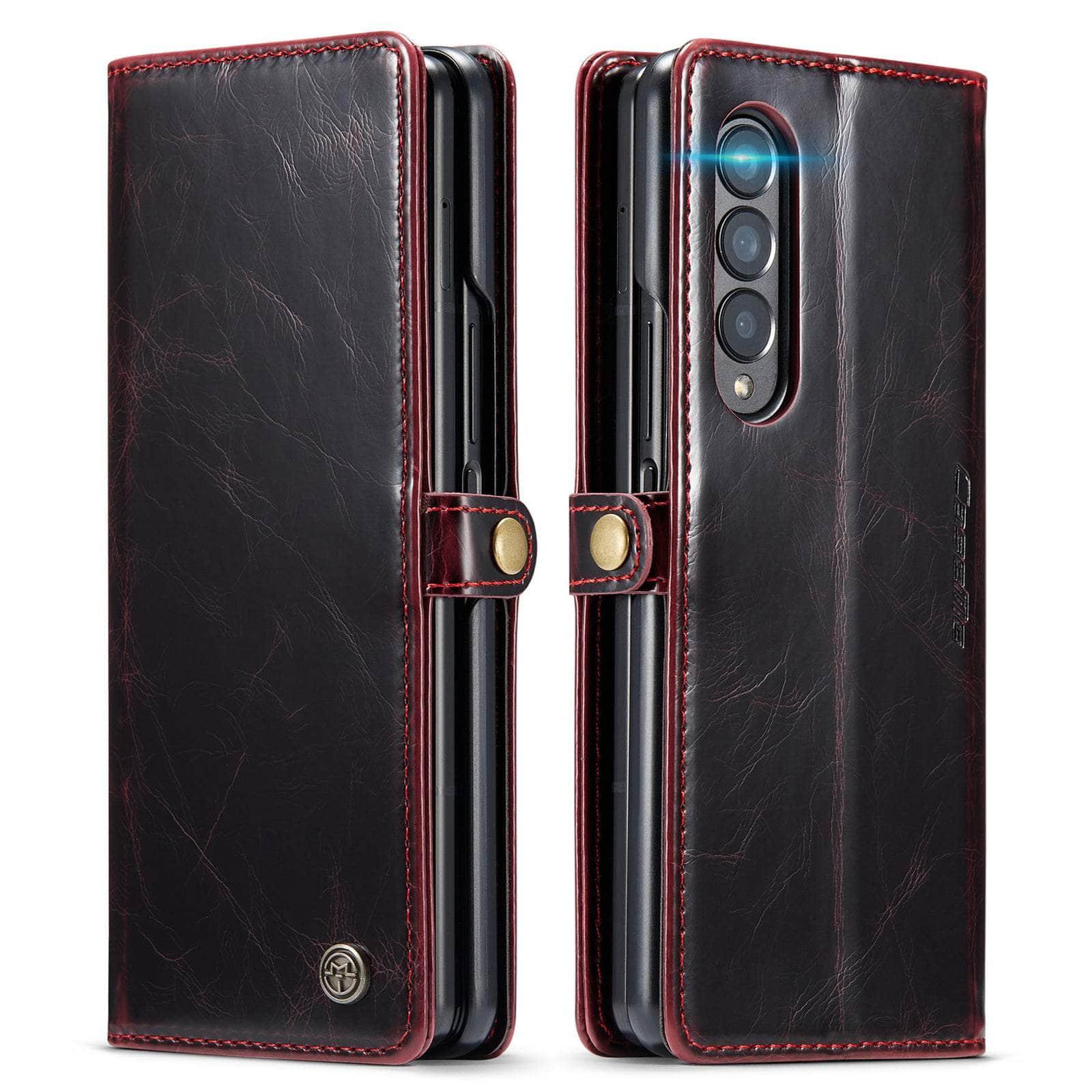 Casebuddy Galaxy Z Fold 3  Full Protection Business Leather Case