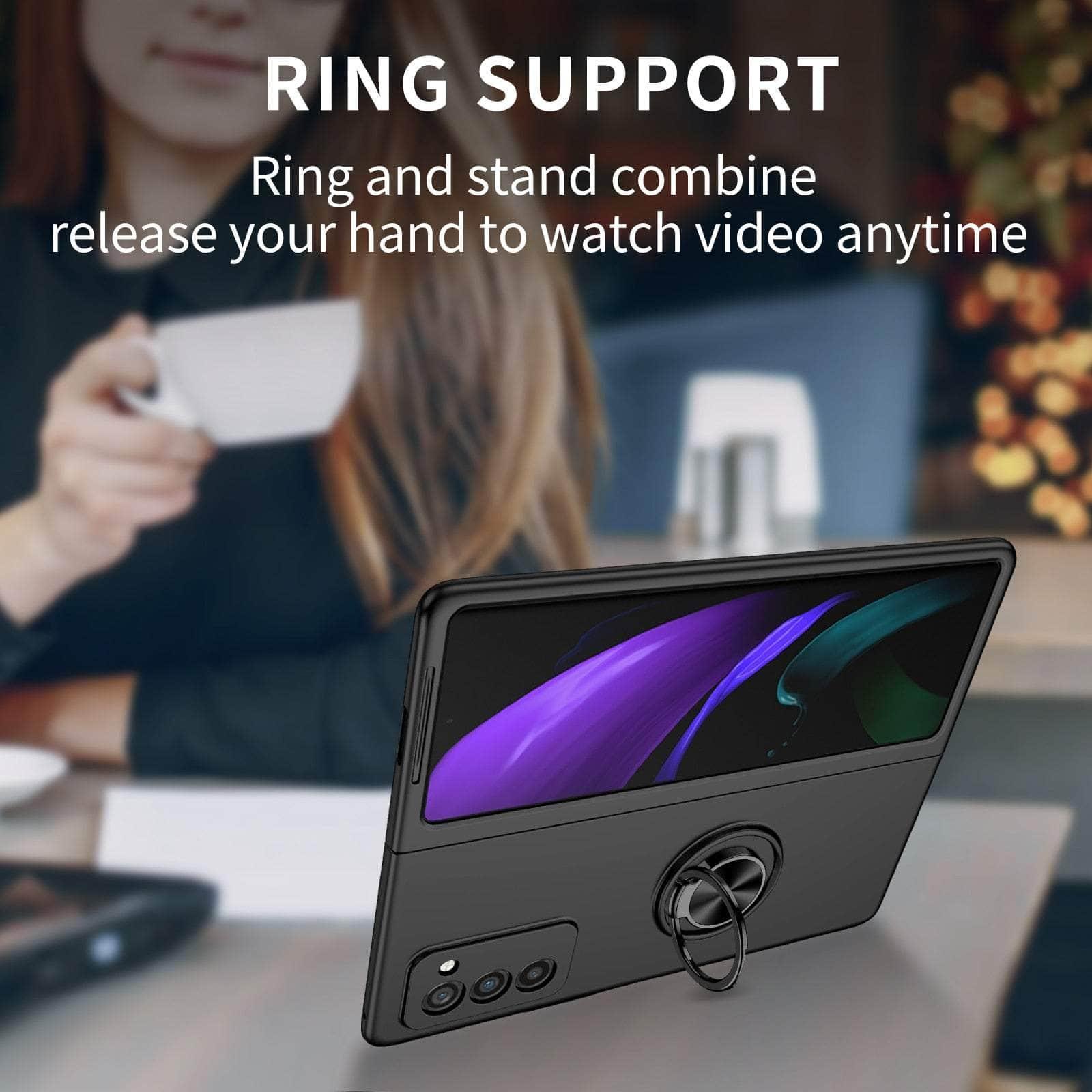 Casebuddy Galaxy Z Fold 4 Non-Slip Kickstand Ring Case