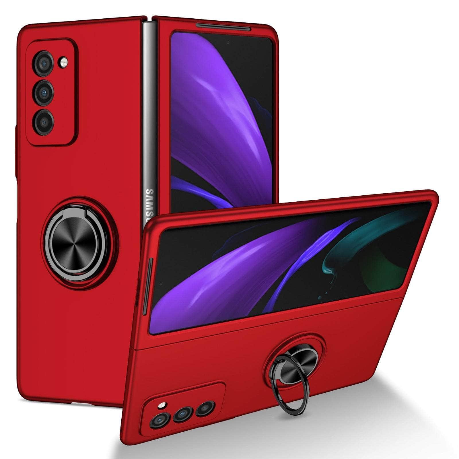 Casebuddy Red / for Samsung Z Fold 4 Galaxy Z Fold 4 Non-Slip Kickstand Ring Case