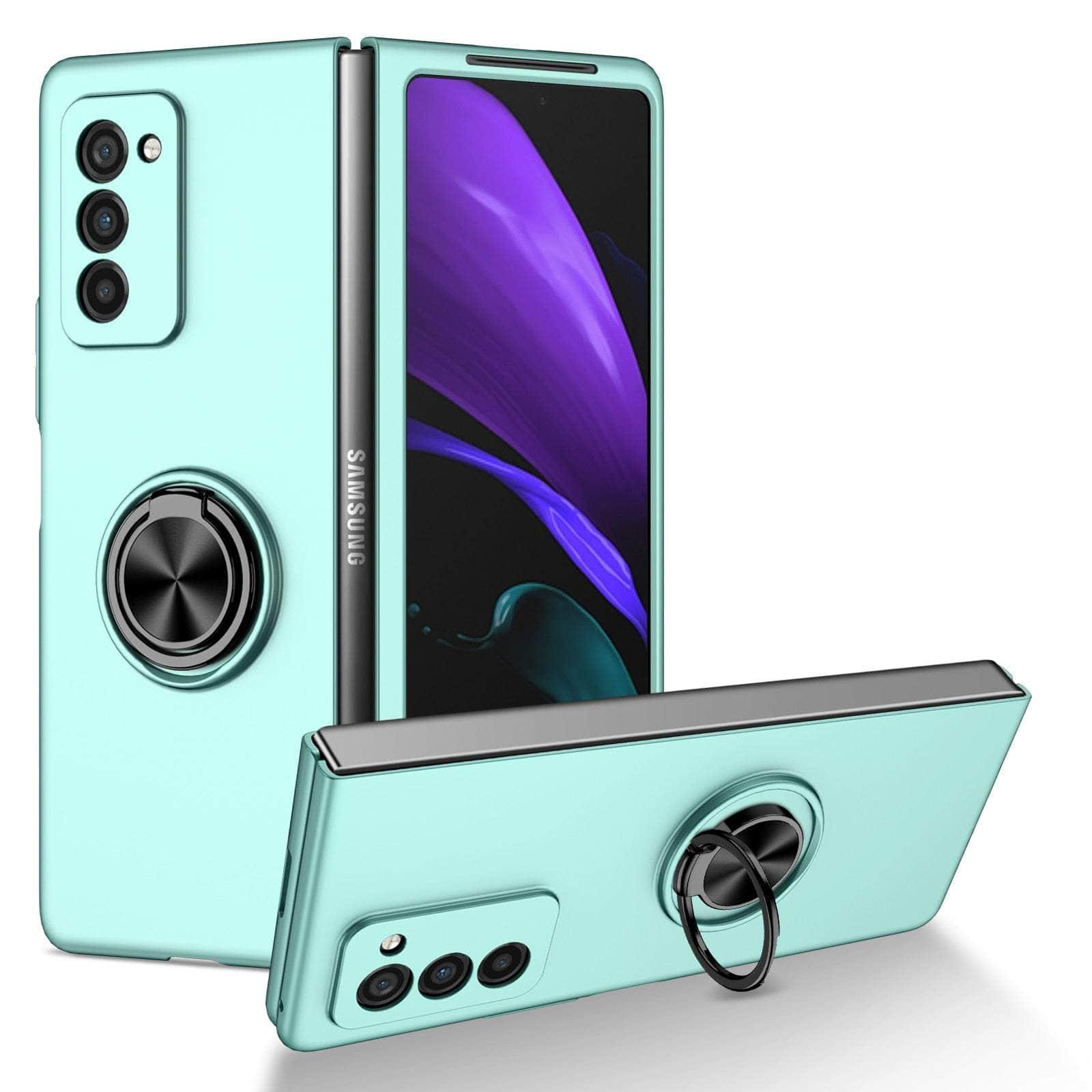 Casebuddy Sky Blue / for Samsung Z Fold 4 Galaxy Z Fold 4 Non-Slip Kickstand Ring Case