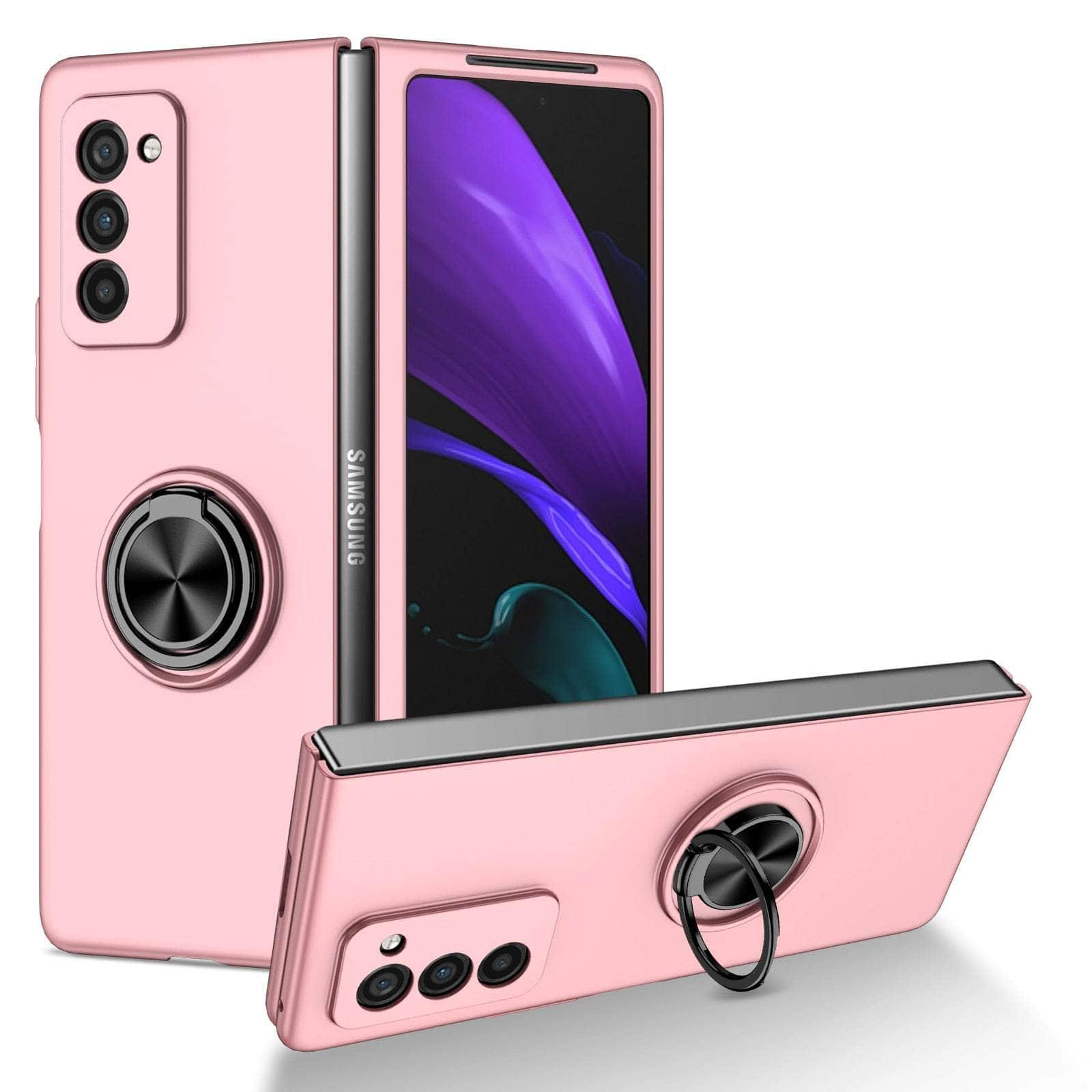 Casebuddy Pink / for Samsung Z Fold 4 Galaxy Z Fold 4 Non-Slip Kickstand Ring Case