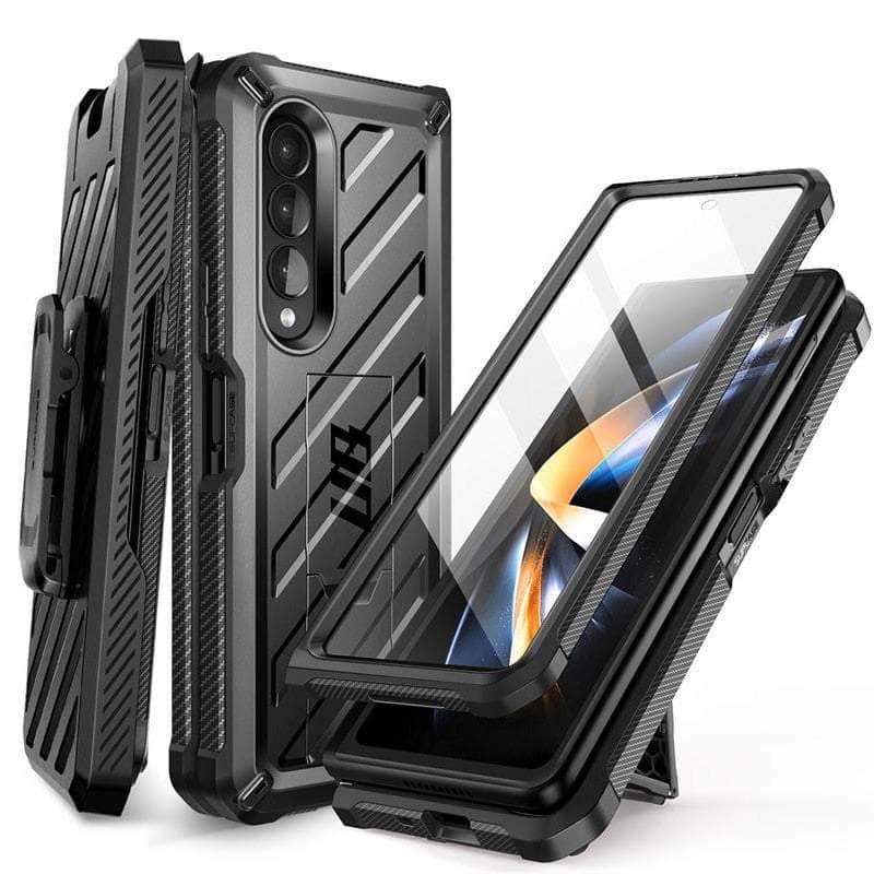 Casebuddy Black / PC + TPU Galaxy Z Fold 4 SUPCASE UB Rugged Belt Clip Case