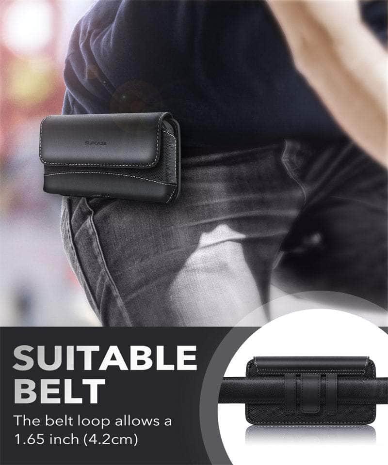 Casebuddy Black / PC + TPU Galaxy Z Fold 4 SUPCASE Wear-Resisting Leather Pouch