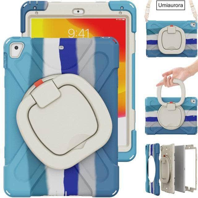 CaseBuddy Australia Casebuddy Rainbow Blue / IPad Air4 10.9 Heavy Duty Rugged iPad Air 4 Shockproof Cover